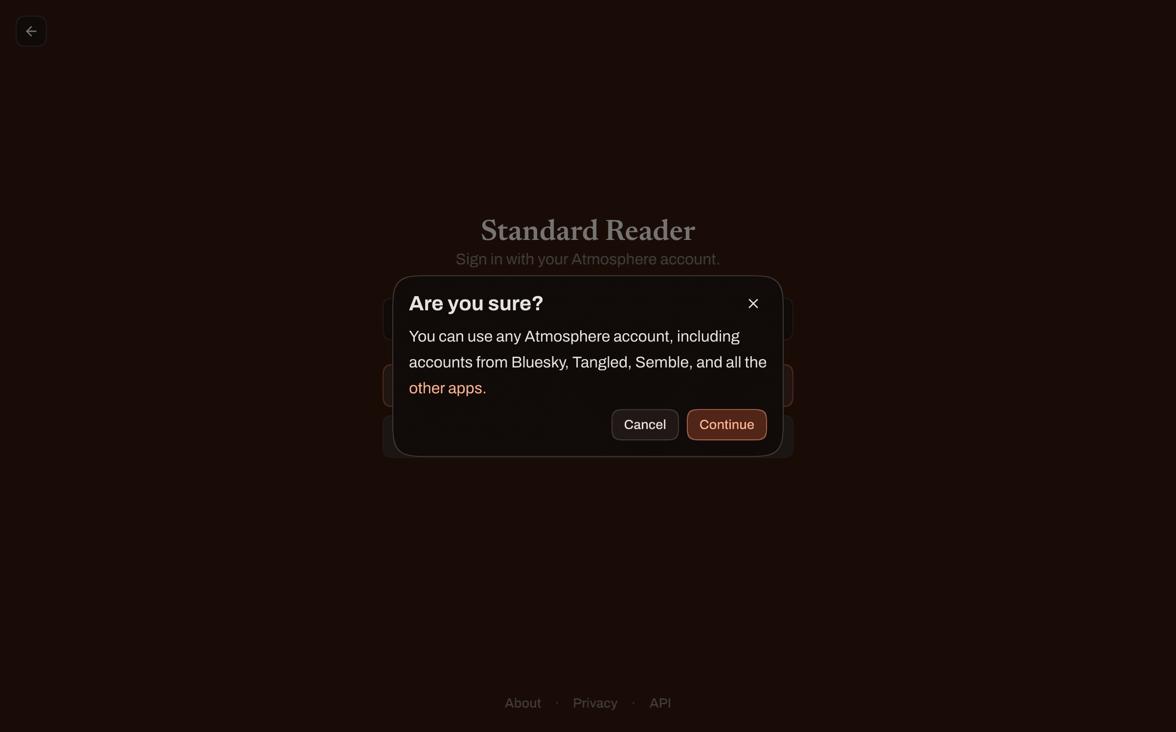 A warning for users